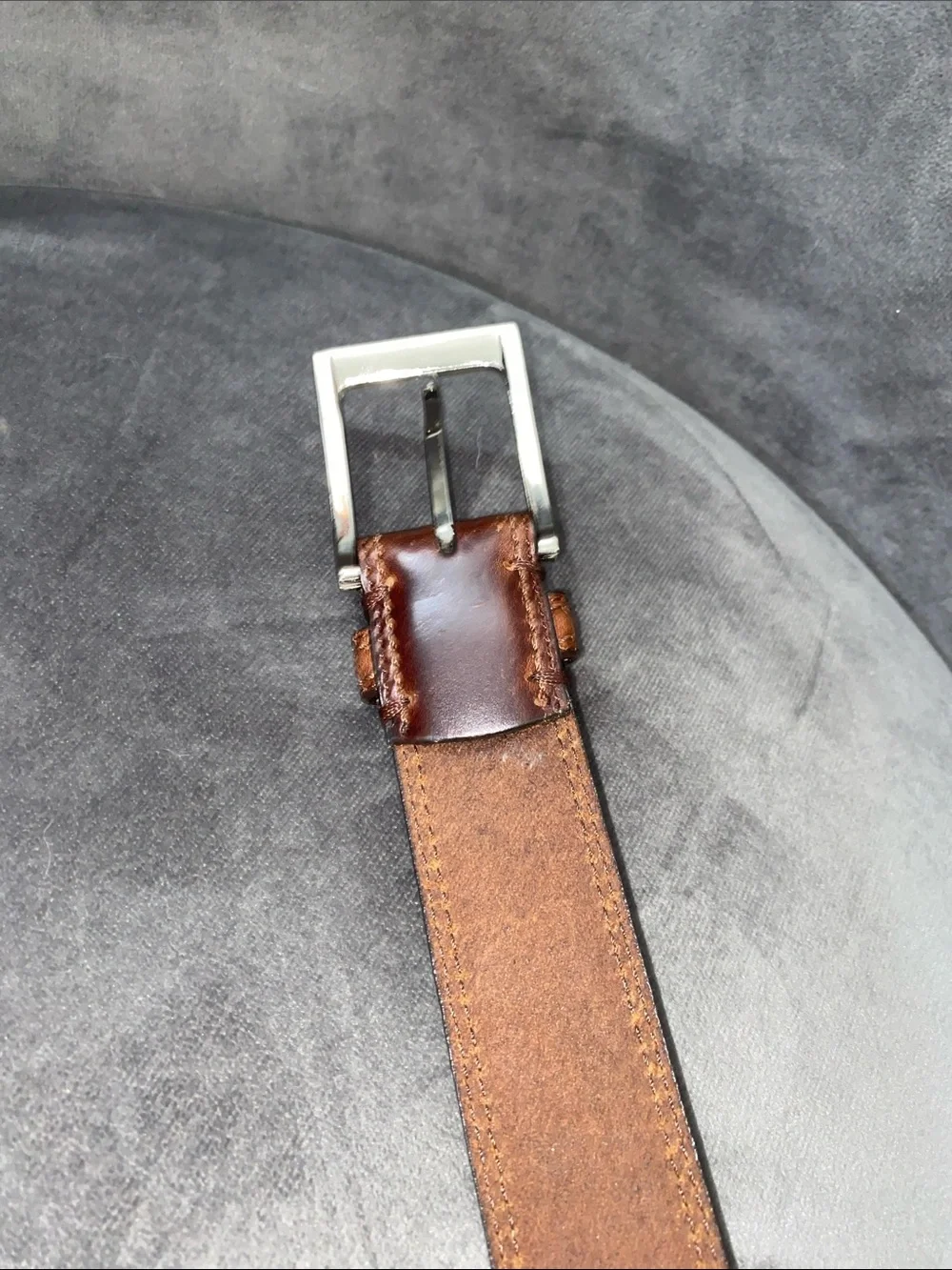 Stafford Men's Brown Genuine Leather Belt Classic Dress Size 40